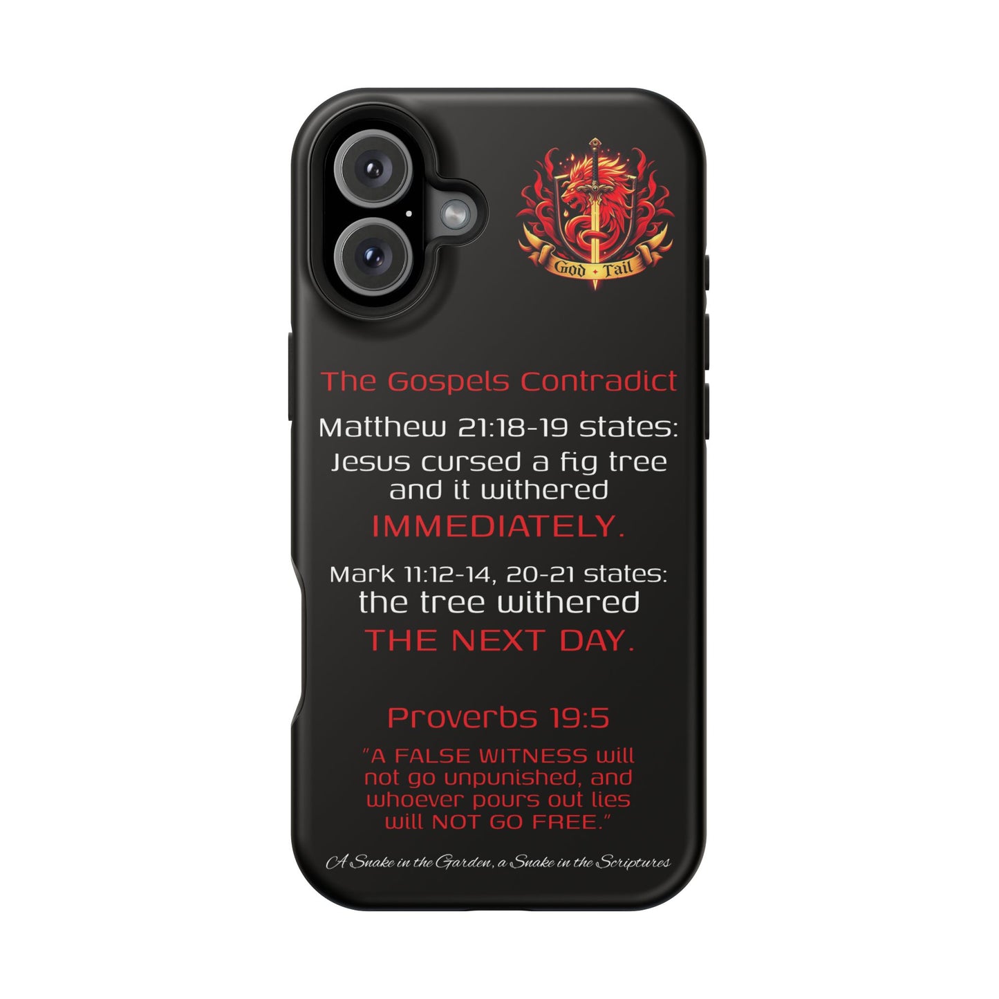 Fig Tree Inconsistency (iPhone & Samsung Galaxy) Religious iPhone Case