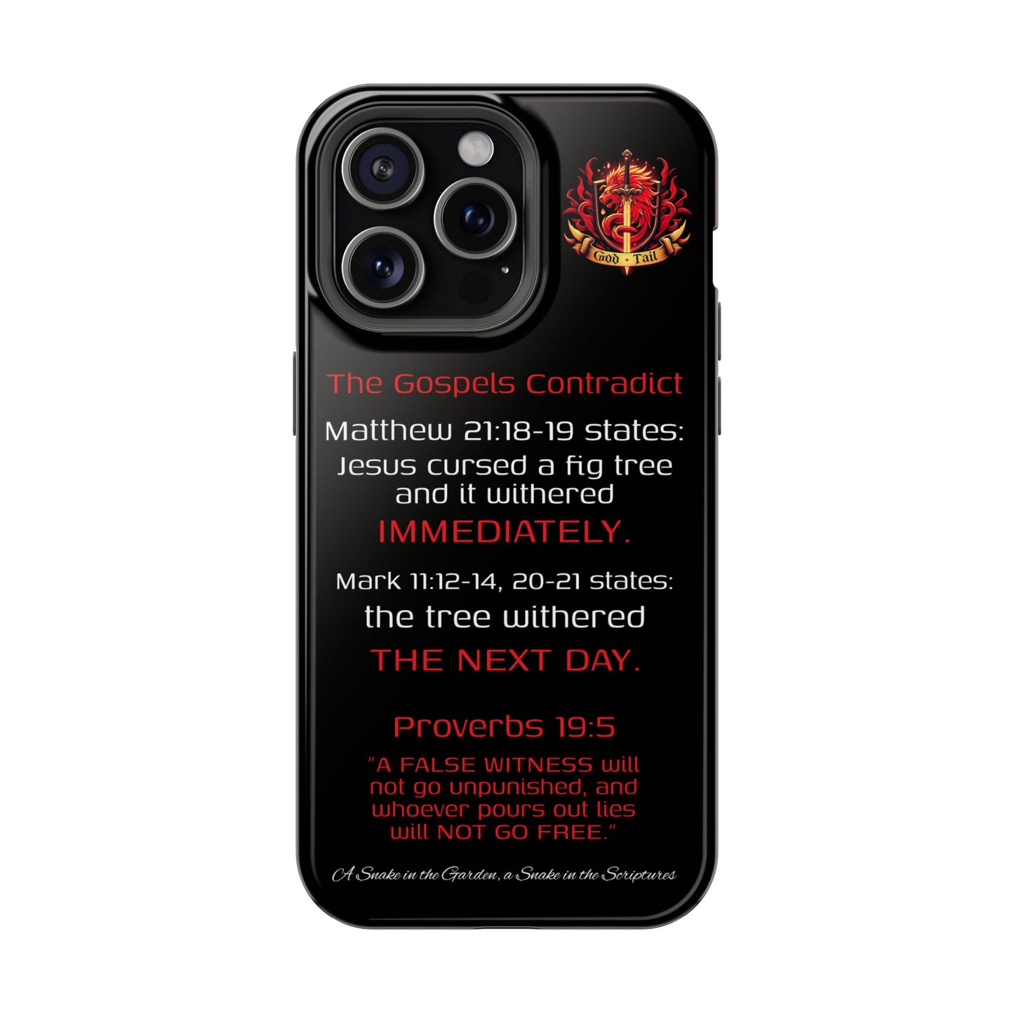 Fig Tree Inconsistency (iPhone & Samsung Galaxy) Religious iPhone Case