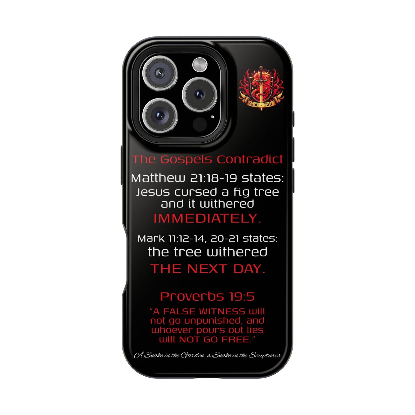 Fig Tree Inconsistency (iPhone & Samsung Galaxy) Religious iPhone Case
