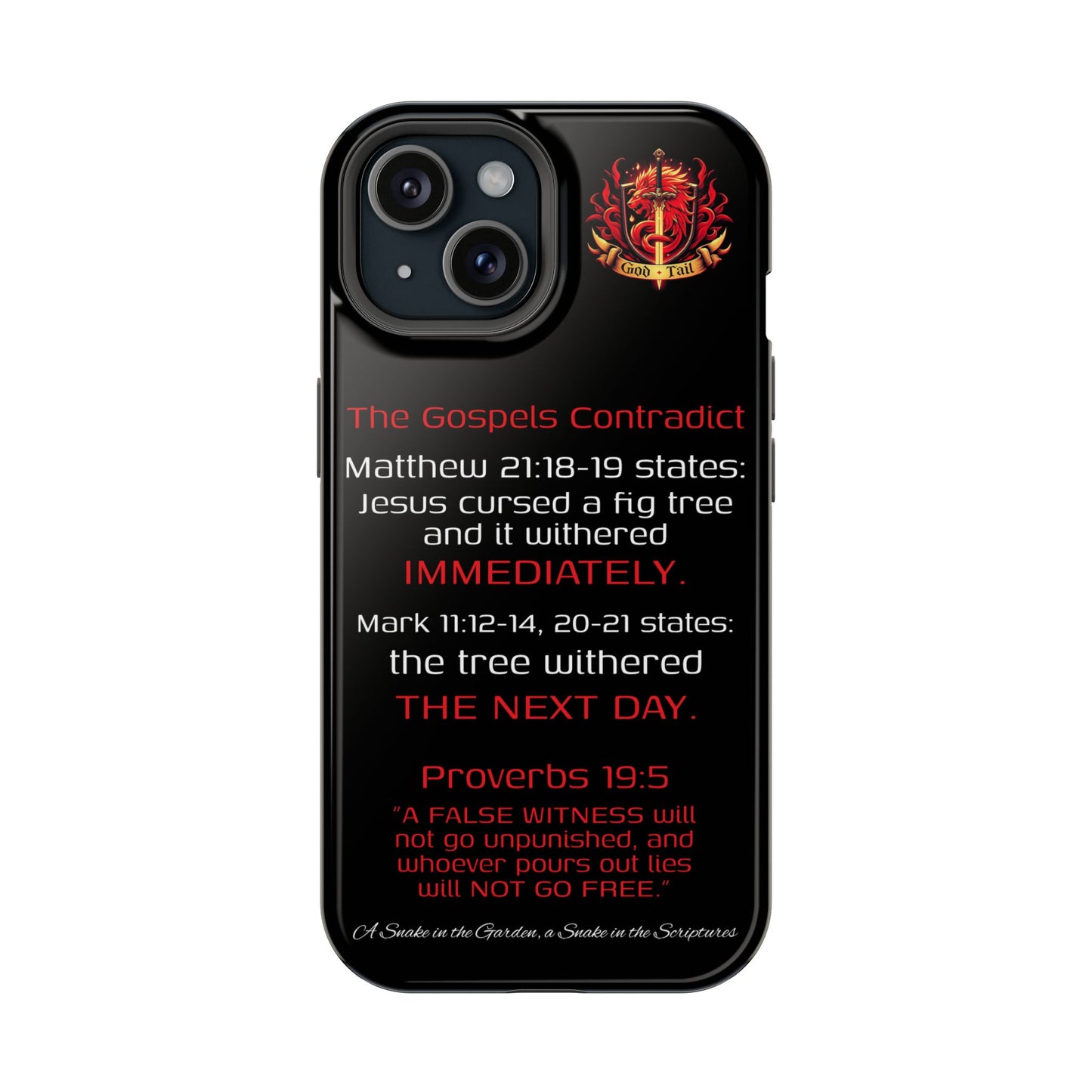Fig Tree Inconsistency (iPhone & Samsung Galaxy) Religious iPhone Case