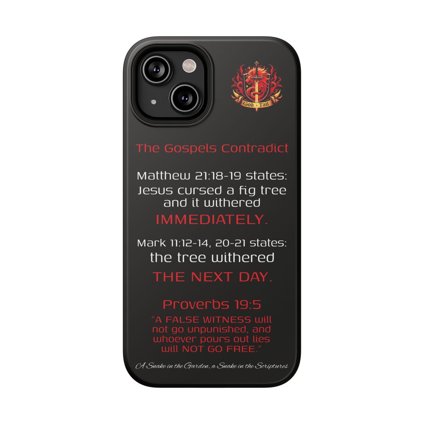Fig Tree Inconsistency (iPhone & Samsung Galaxy) Religious iPhone Case