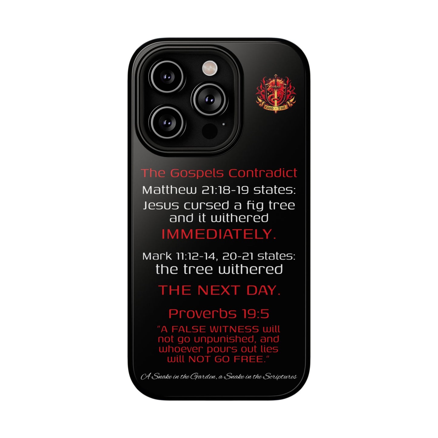 Fig Tree Inconsistency (iPhone & Samsung Galaxy) Religious iPhone Case