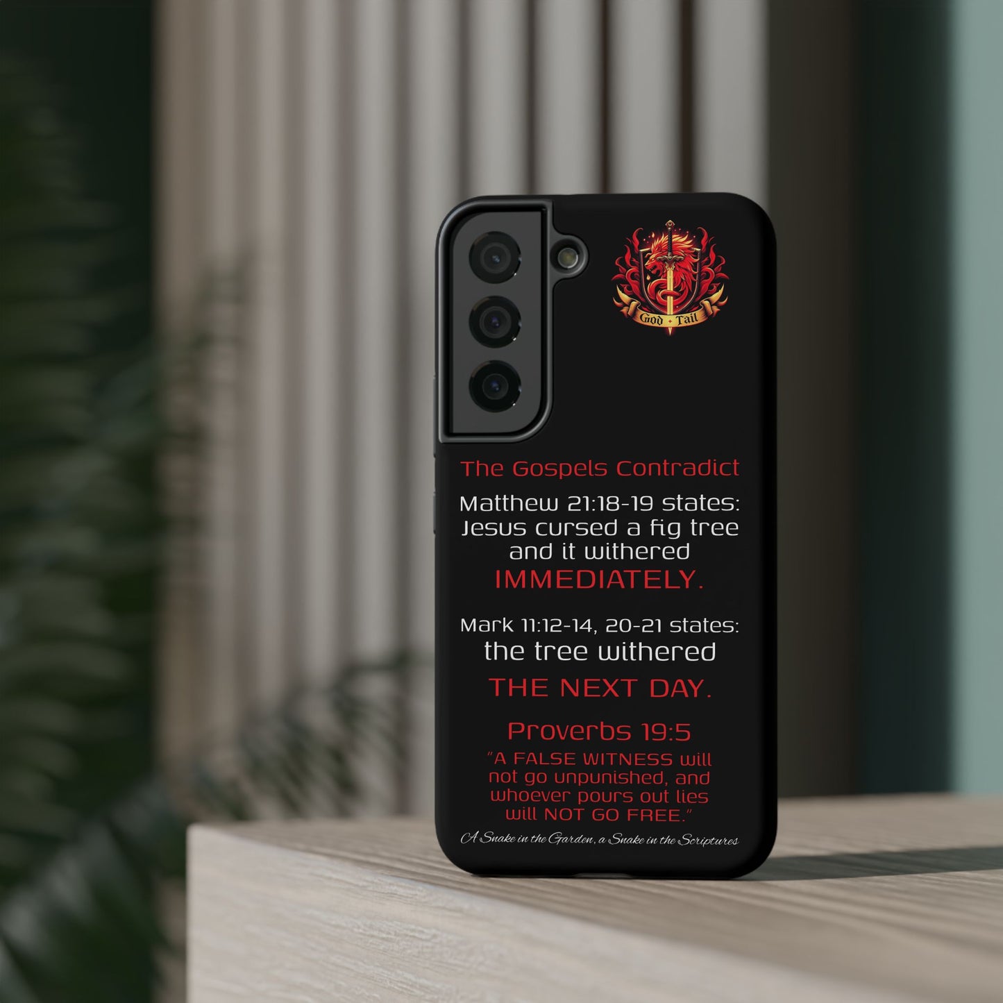 Fig Tree Inconsistency (iPhone & Samsung Galaxy) Religious iPhone Case