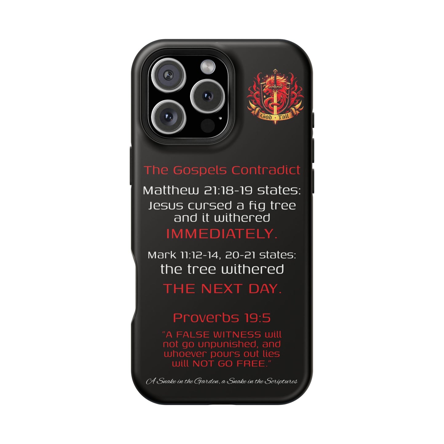 Fig Tree Inconsistency (iPhone & Samsung Galaxy) Religious iPhone Case