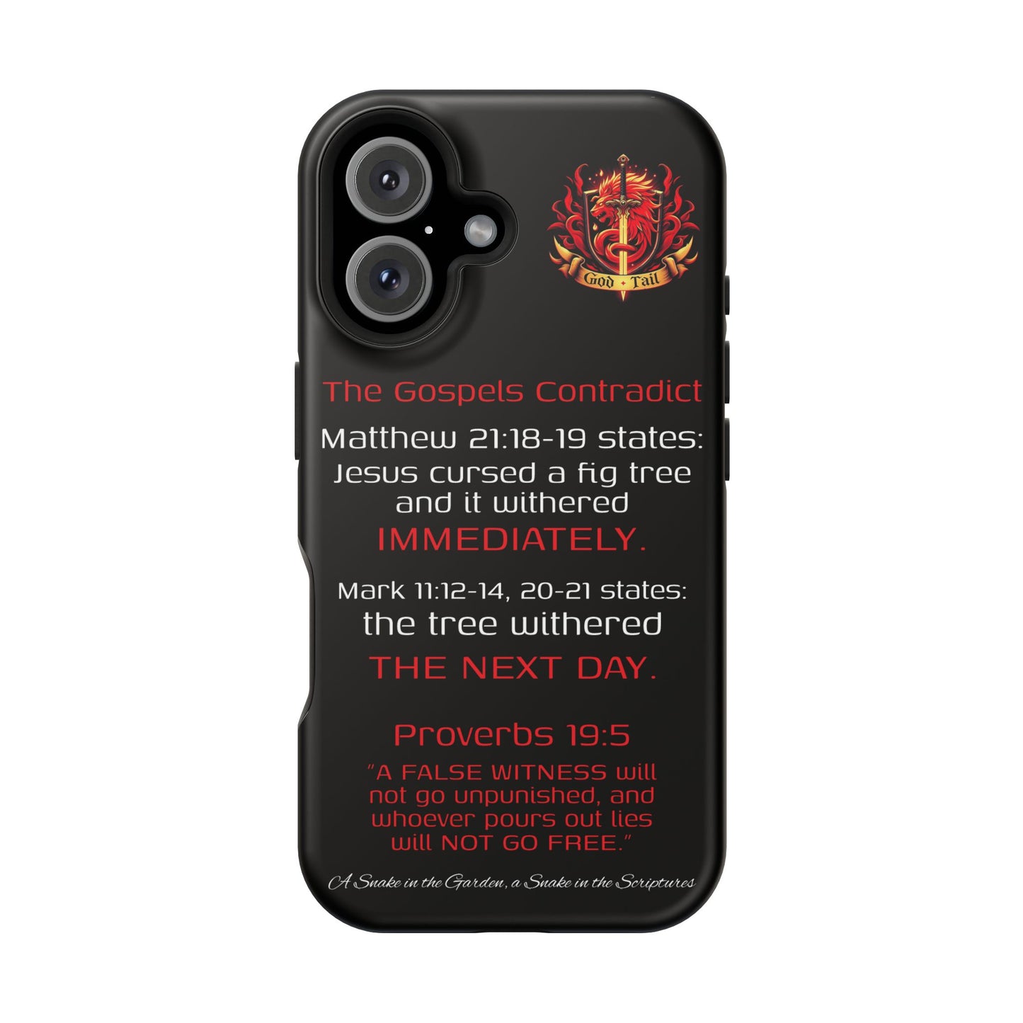 Fig Tree Inconsistency (iPhone & Samsung Galaxy) Religious iPhone Case
