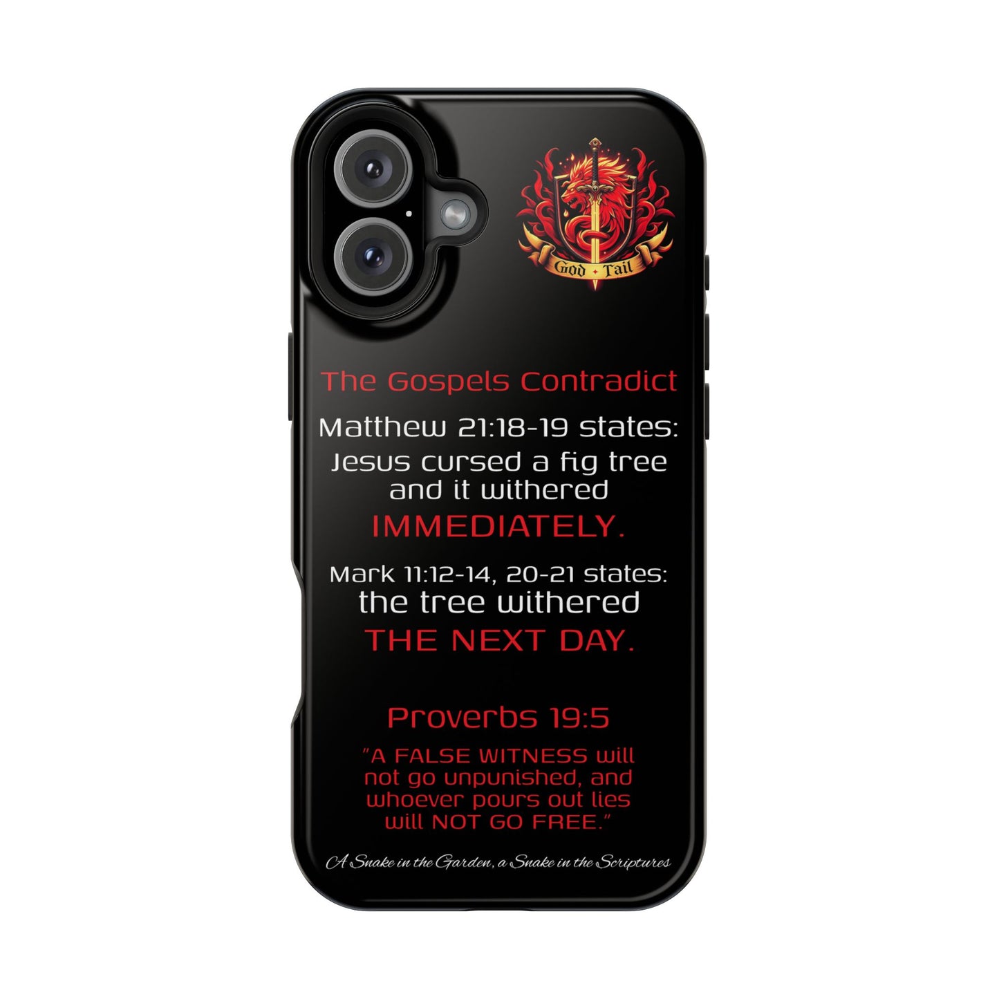 Fig Tree Inconsistency (iPhone & Samsung Galaxy) Religious iPhone Case