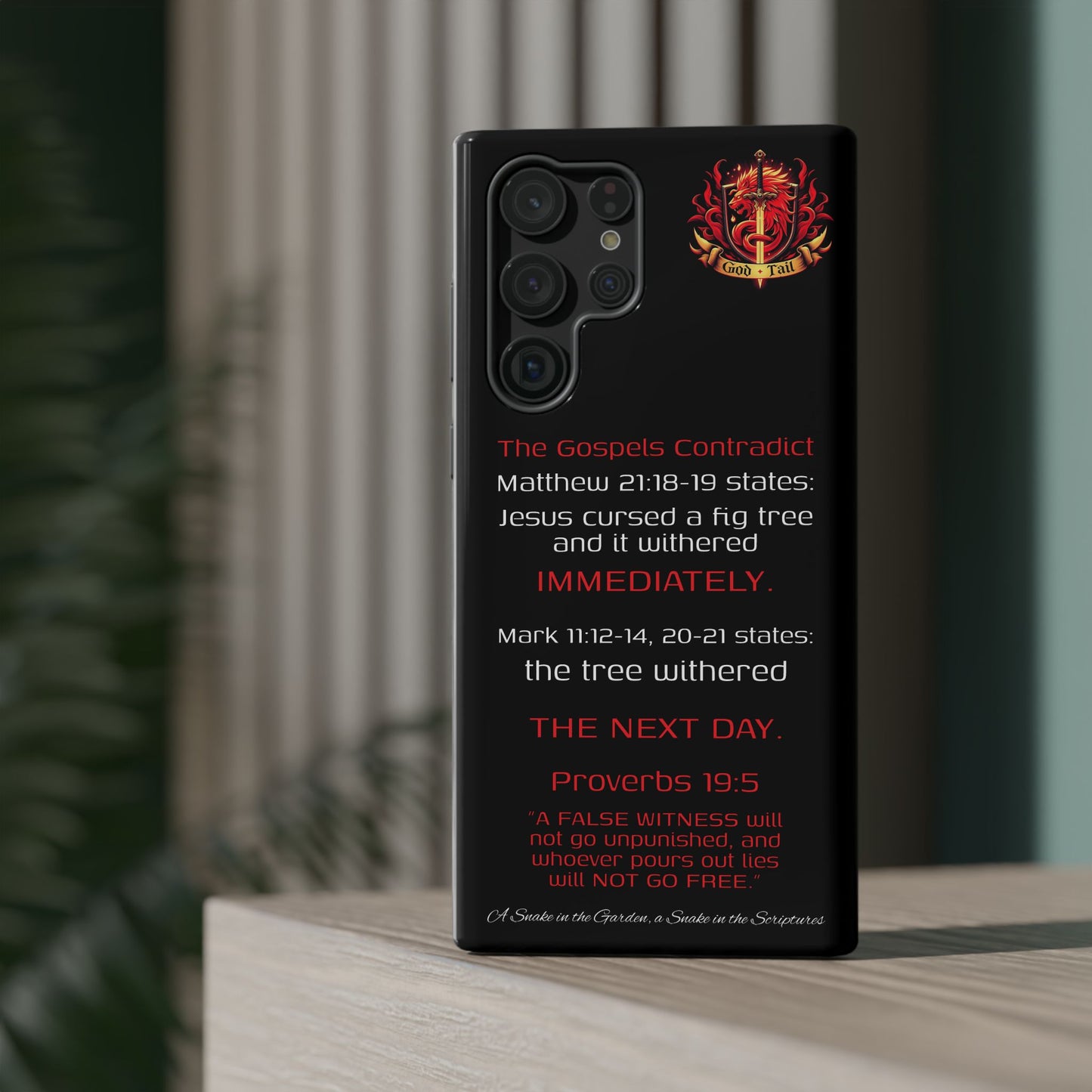 Fig Tree Inconsistency (iPhone & Samsung Galaxy) Religious iPhone Case