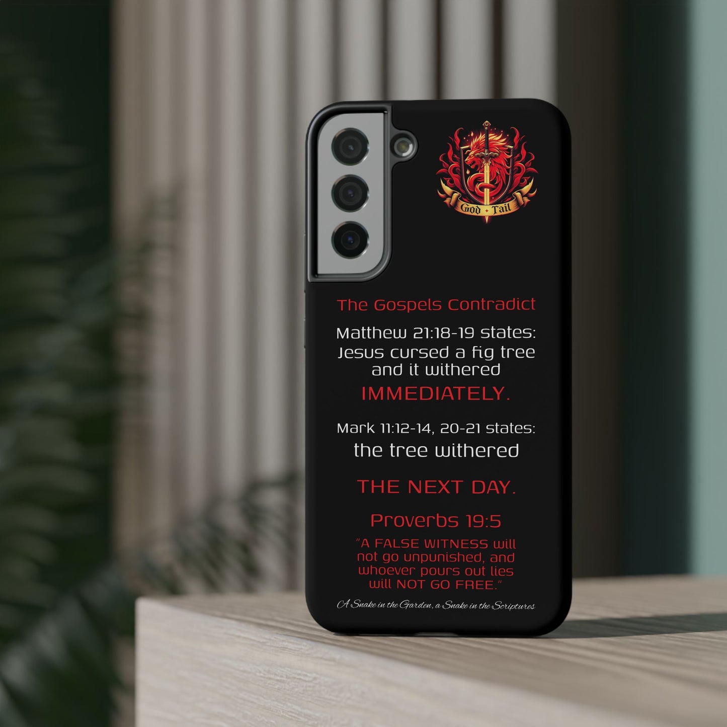 Fig Tree Inconsistency (iPhone & Samsung Galaxy) Religious iPhone Case