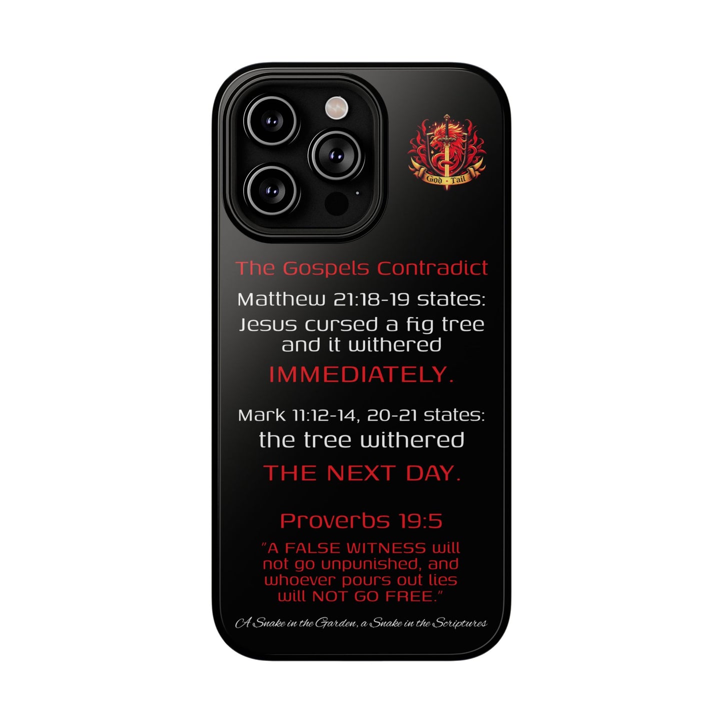 Fig Tree Inconsistency (iPhone & Samsung Galaxy) Religious iPhone Case