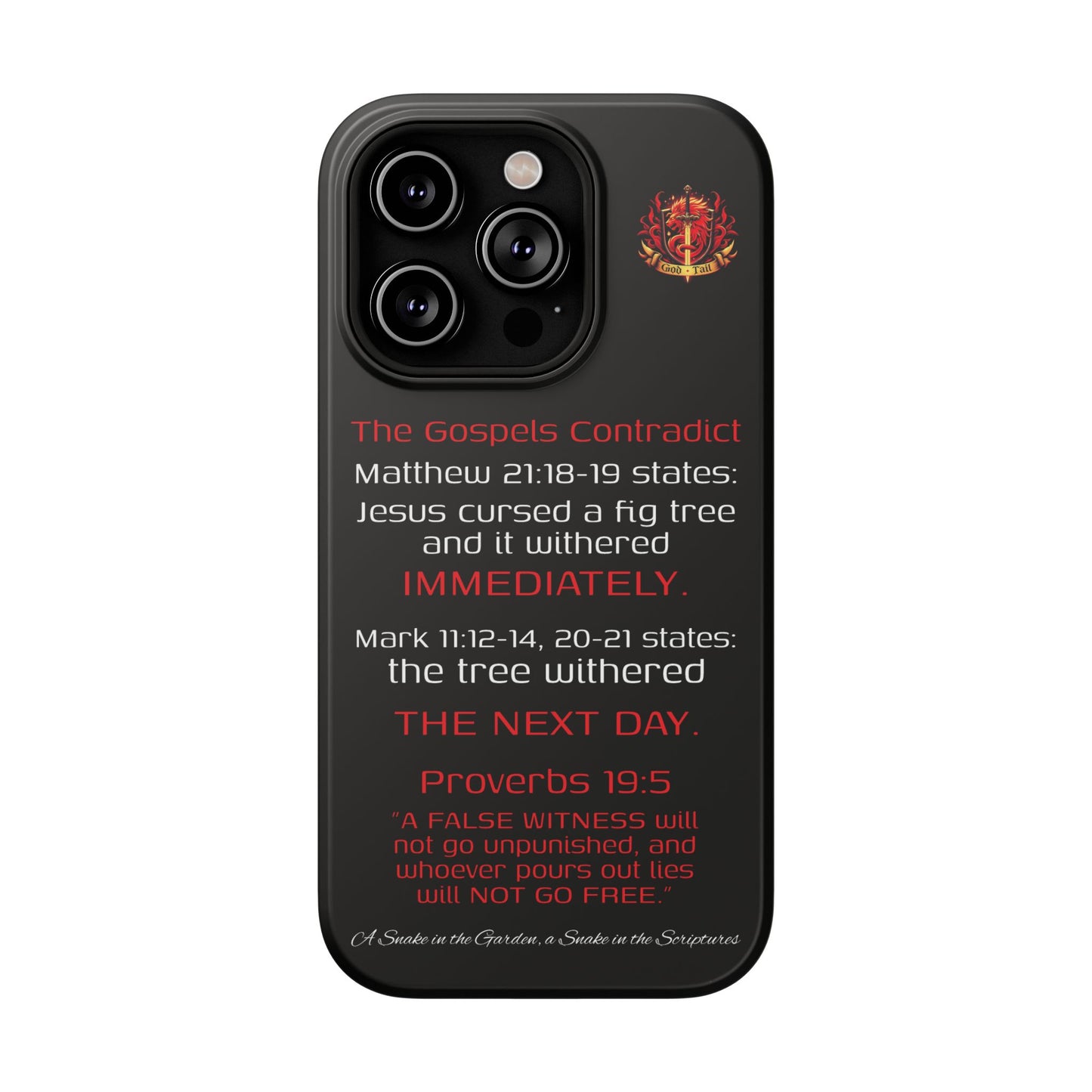 Fig Tree Inconsistency (iPhone & Samsung Galaxy) Religious iPhone Case
