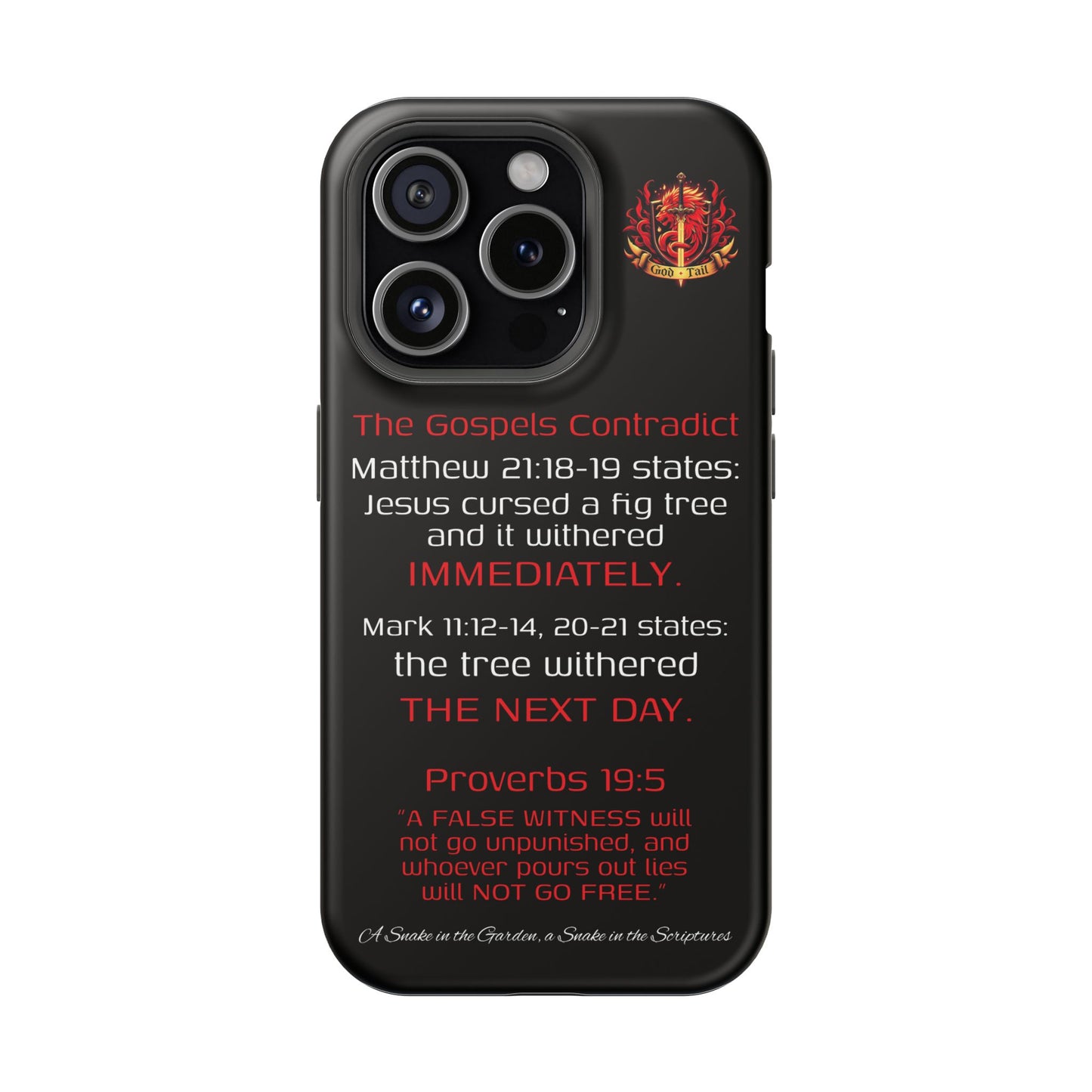 Fig Tree Inconsistency (iPhone & Samsung Galaxy) Religious iPhone Case