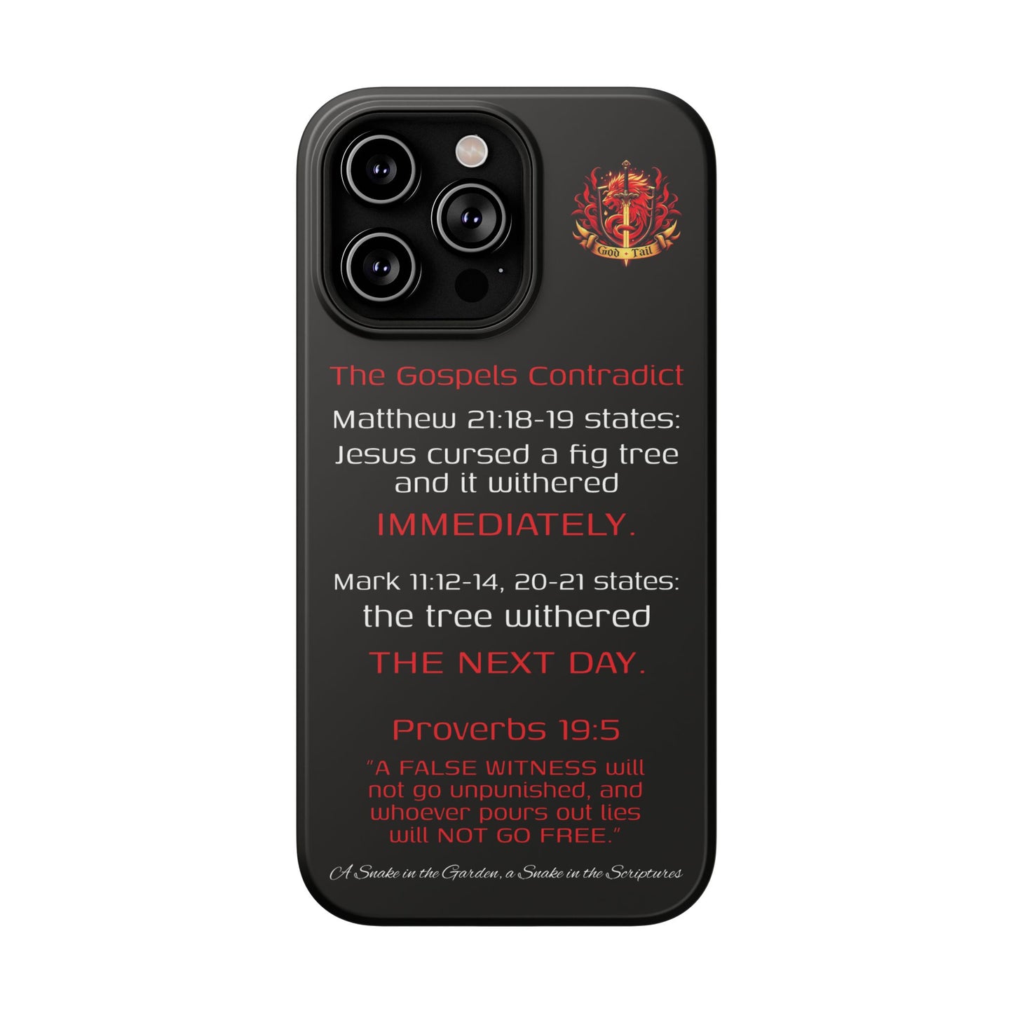Fig Tree Inconsistency (iPhone & Samsung Galaxy) Religious iPhone Case