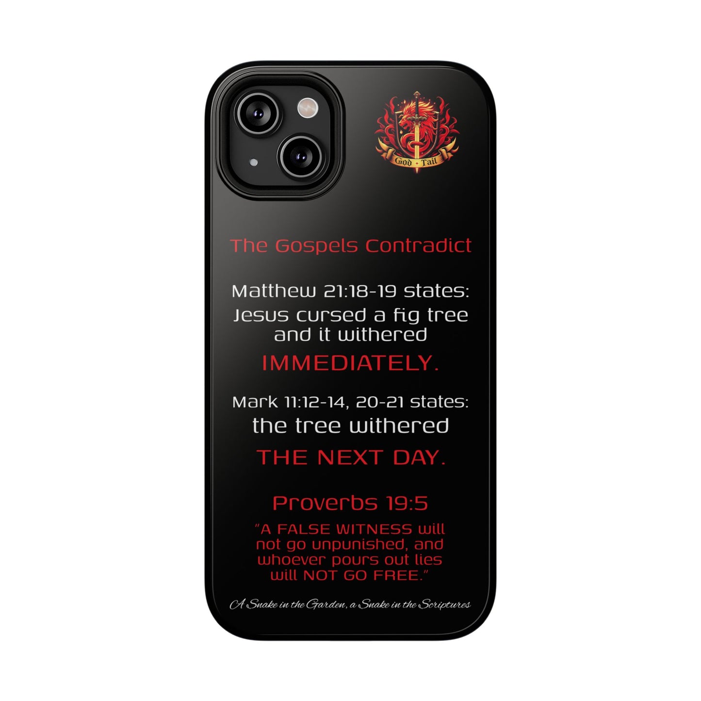 Fig Tree Inconsistency (iPhone & Samsung Galaxy) Religious iPhone Case