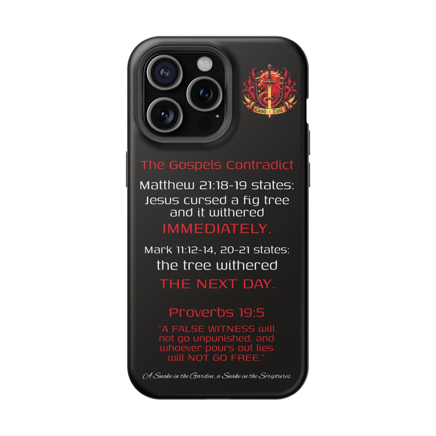 Fig Tree Inconsistency (iPhone & Samsung Galaxy) Religious iPhone Case
