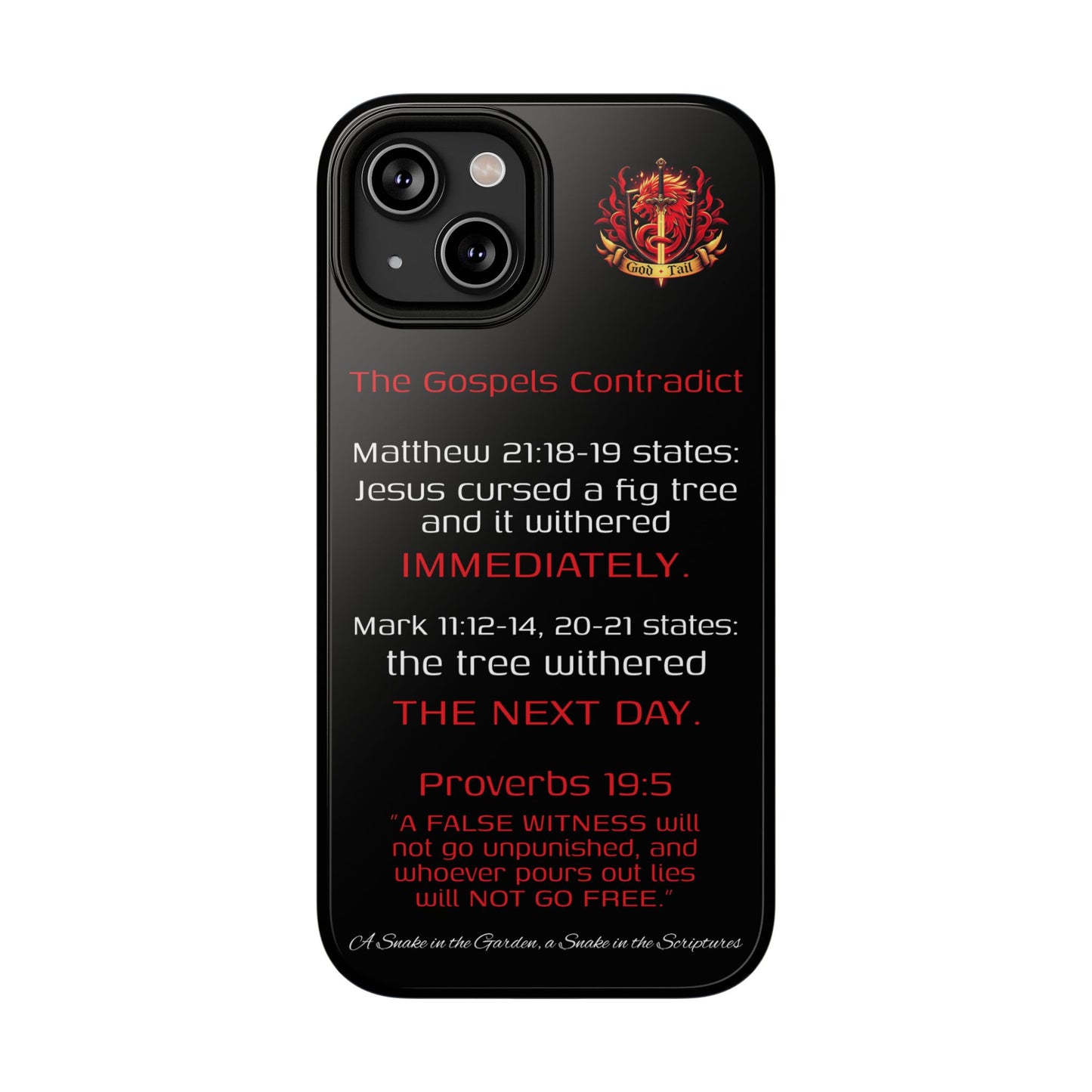 Fig Tree Inconsistency (iPhone & Samsung Galaxy) Religious iPhone Case
